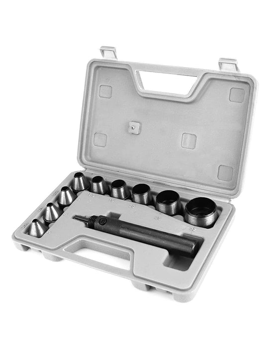 WAD HOLLOW PUNCH SET -1 0 PIECE - SIZES 5 - 32mm. Heat Treated Carbon Steel