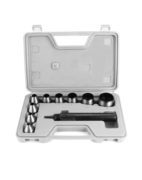 WAD HOLLOW PUNCH SET -1 0 PIECE - SIZES 5 - 32mm. Heat Treated Carbon Steel