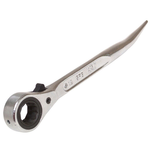 Scaffold Ratchet Podger Spanner. Double Ratchet 8 10 12 14 17 19 21mm CRV-4 in1 - FISHER DISCOUNT