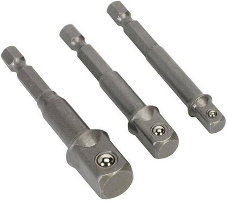 3 pcs Power Drivers Extension Bar Drill Bits Socket Holder bit nut tool Set new