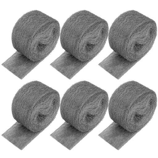 6PC Rocket Super Fine Steel Wool Muti Option Grit :#0000/#000/#00/#0/#1/#2/#3 - FISHER DISCOUNT