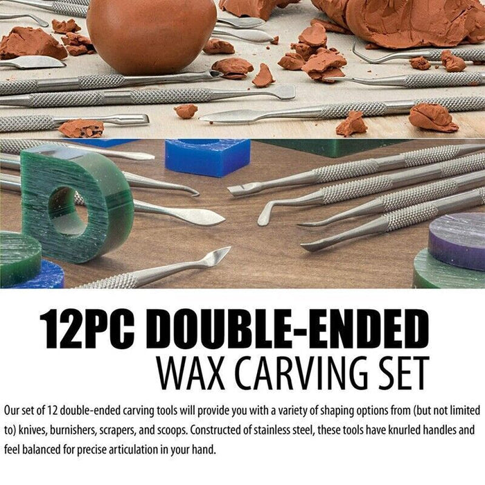 12X Clay Sculpting Set Wax Carving Tool Stainless Steel Polymer Pottery Modeling - FISHER DISCOUNT