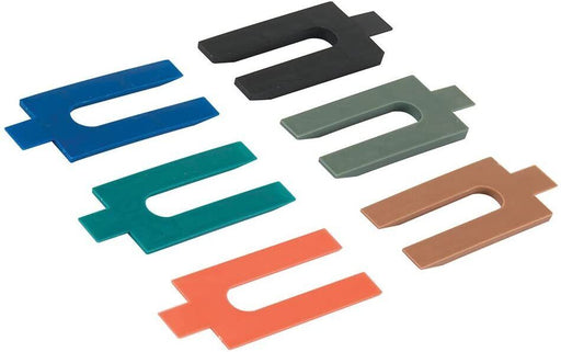 45pcs - 40 x 90mm ASSORTED SOLID PLASTIC WINDOW HORSESHOE PACKERS - FISHER DISCOUNT