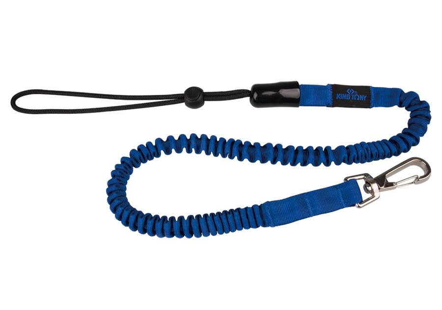 KING TONY1x Bungee Tether Tool Lanyard with Snap Hook Loop 80-130cm 3Kg Rated