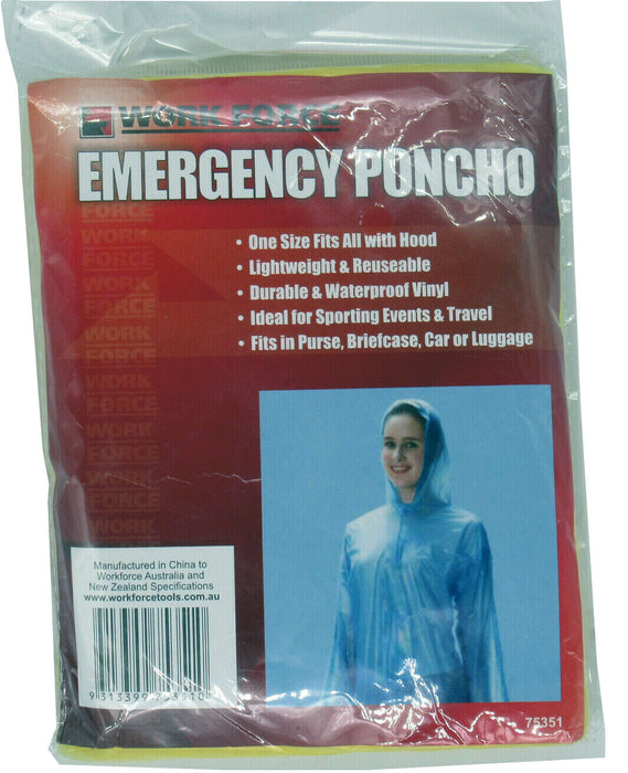 10-100PC Disposable Adult Emergency Waterproof Rain Coat Poncho Hiking Camping