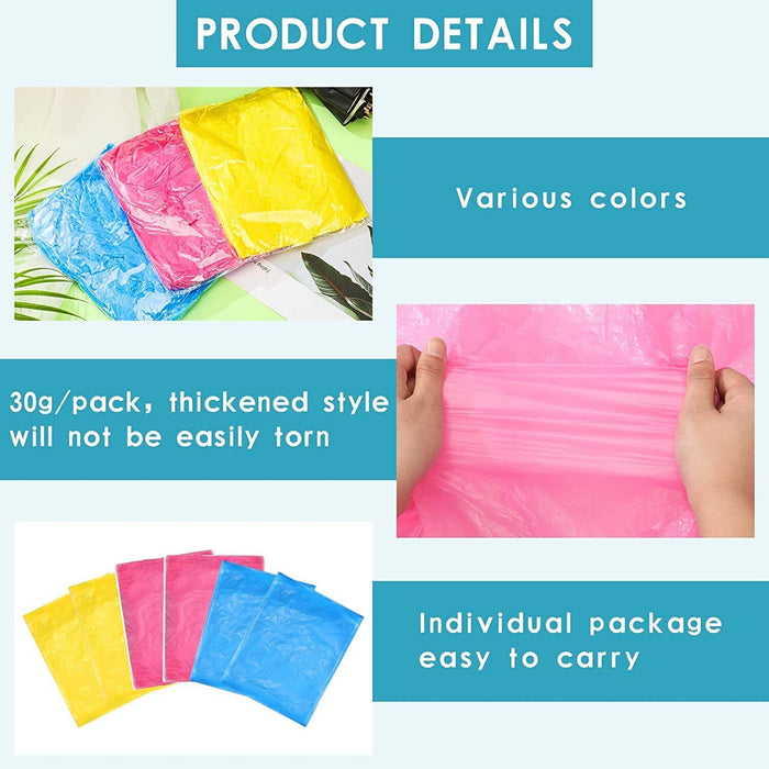 10-100PC Disposable Adult Emergency Waterproof Rain Coat Poncho Hiking Camping