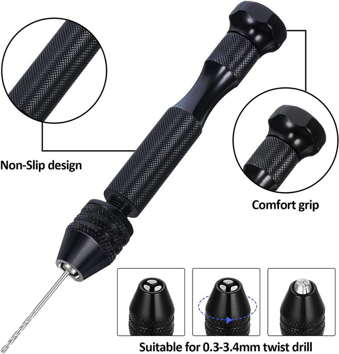 Eclipse TOP OF 4PC Pin Vice Set Hollow Handle MADE IN UK 75mm - 105mm