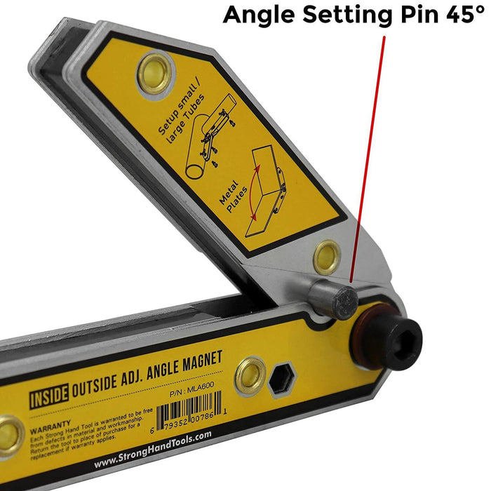 Strong Hand Tool Adjustable Angle Welding Position Magnet Inside/Outside 30-270º