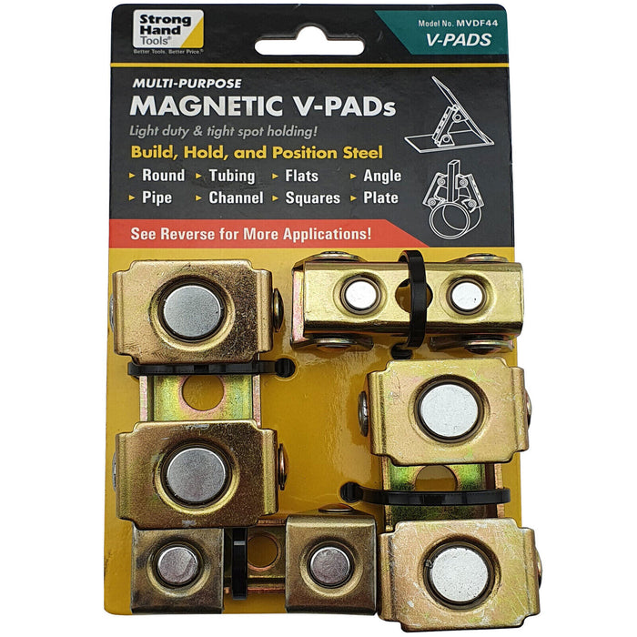 Strong Hand Adjustable V-Pad Magnetic Position Holder Kit - Pack of 4 - MVDF44