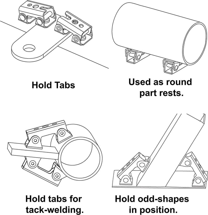 Strong Hand Adjustable V-Pad Magnetic Position Holder Kit - Pack of 4 - MVDF44