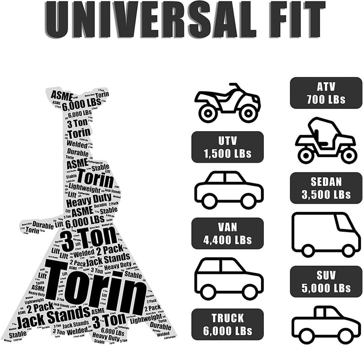 2Pcs Car Jack Stand 4 Ton 4000Kg Adjustable Heavy Duty Lift Hoist Steel Ratchet