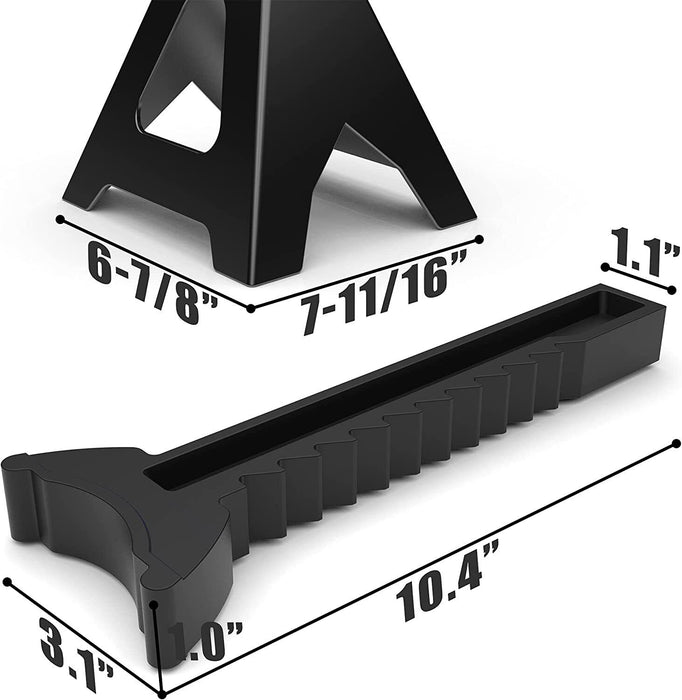 2Pcs Car Jack Stand 4 Ton 4000Kg Adjustable Heavy Duty Lift Hoist Steel Ratchet