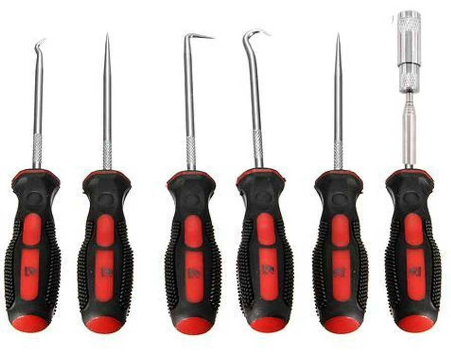 6Pc Extra Long Pick and Hook Set O Ring Seal Puller Remover Fuse Wire Scribe