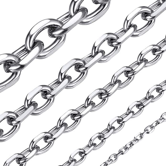 Watch chain 1.8mm x 11.5mm x 2.5m Nickle Plated Clock Chain 9kg max load