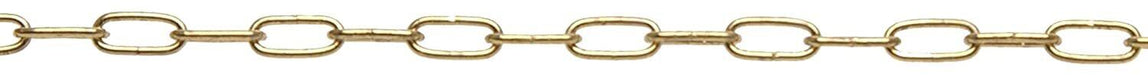 1.8mm x 11.5mm x 2.5m Brass Plated Clock Chain 9kg max load c - FISHER DISCOUNT