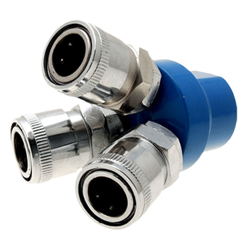 3Way Air Compressor Manifold Quick Coupler Connect Multi Hose Type Fitting 1Pc - FISHER DISCOUNT