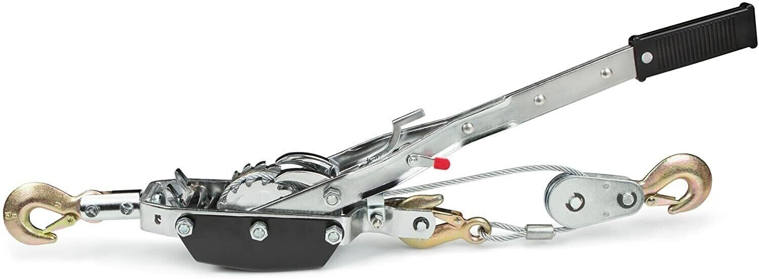 4 Tonne Hand Winch Puller 2 Hooks 4x4 4WD Trailer Car Truck Comealong Hoist Tool