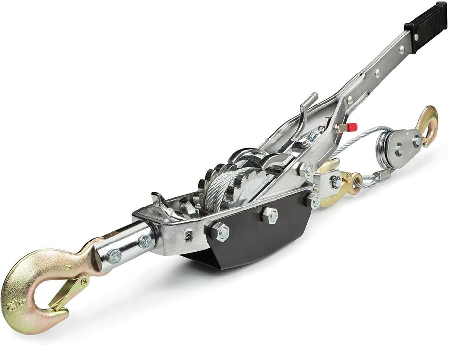 4 Tonne Hand Winch Puller 2 Hooks 4x4 4WD Trailer Car Truck Comealong Hoist Tool