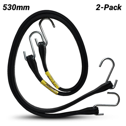 2x Rubber Tie Down Straps 21" EPDM Luggage cord Trailer Truck Industrial Bungee - FISHER DISCOUNT