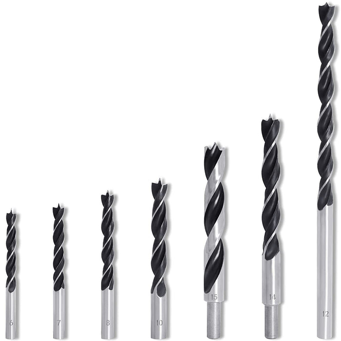 10Sizes Auger Drill Bits 230mm Long Wood Twist Timber Drilling Set Carbon Steel