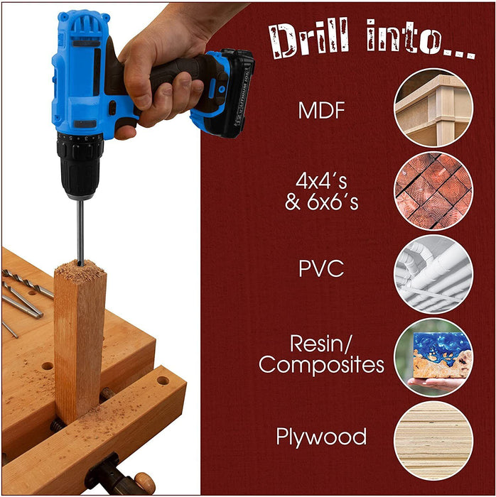 10Sizes Auger Drill Bits 230mm Long Wood Twist Timber Drilling Set Carbon Steel