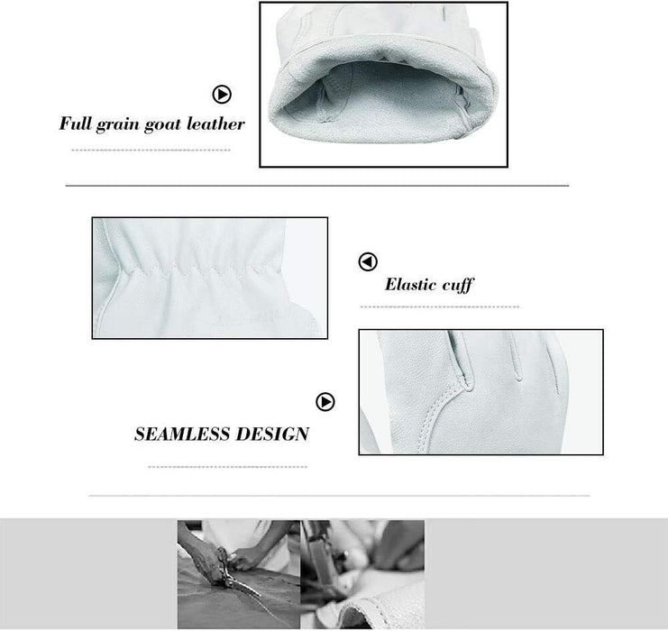 2PC Leather Riggers Gloves Premium Full Grain Cow General Purpose Glove S M L XL