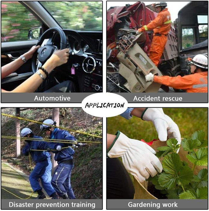 2PC Leather Riggers Gloves Premium Full Grain Cow General Purpose Glove S M L XL