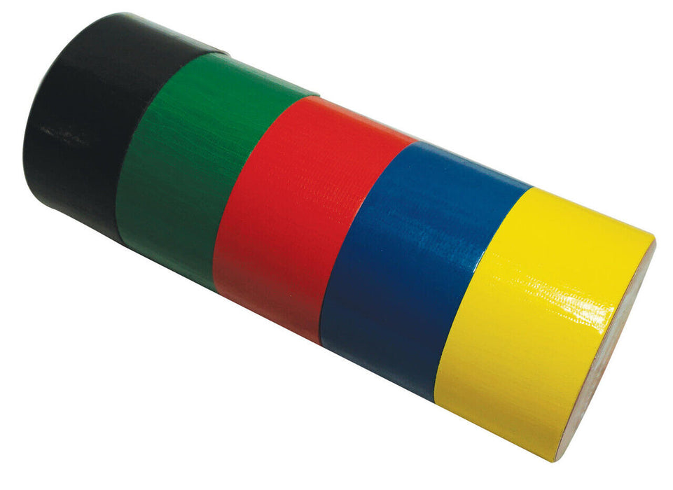 48mmx10m 5 Rolls Gaffer Waterproof Self Adhesive Repair Bookbinding Cloth Tape