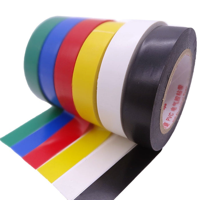 10 Rolls PVC Electrical Insulation Tape Rainbow Assorted Quality