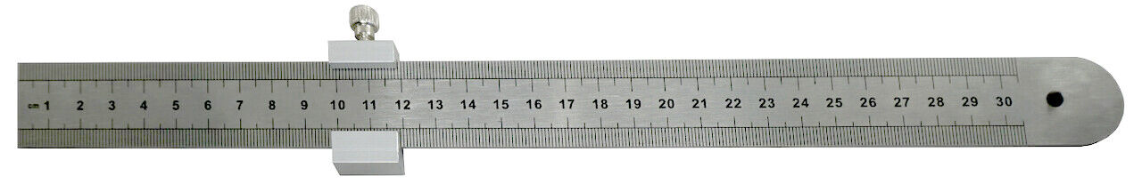 300mmPositioning Marking Gauge Woodworking Line Steel Ruler Locator Stop Block