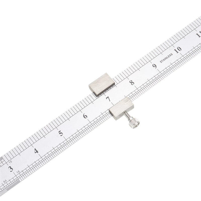 300mmPositioning Marking Gauge Woodworking Line Steel Ruler Locator Stop Block