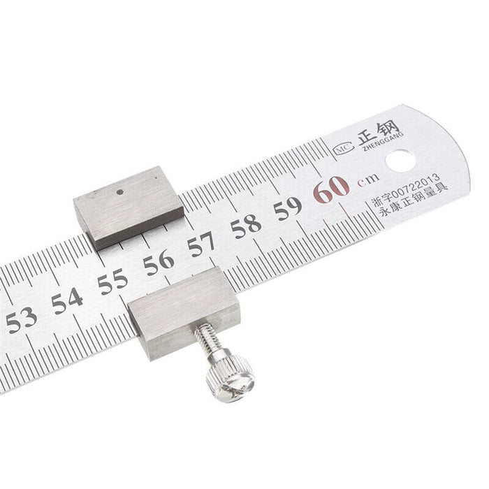 300mmPositioning Marking Gauge Woodworking Line Steel Ruler Locator Stop Block