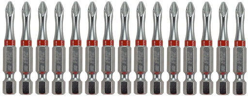 FORCEPRO 15PC PH2 Magnetic Impact Screwdriver Bit Set Torsion Torque Bit 50mmL - FISHER DISCOUNT