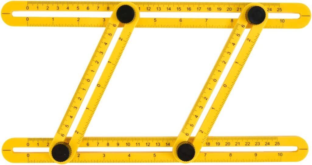 Multi-Angle Ruler Template Tool for Tile &amp; Flooring Measuring 7 Ways