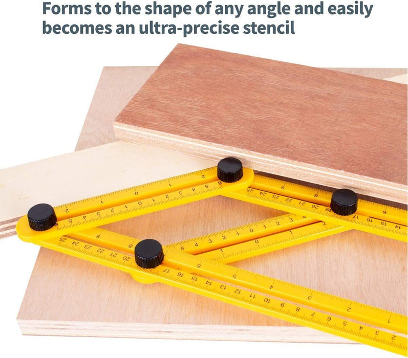 Multi-Angle Ruler Template Tool for Tile &amp; Flooring Measuring 7 Ways