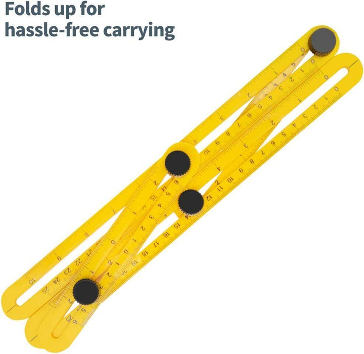 Multi-Angle Ruler Template Tool for Tile &amp; Flooring Measuring 7 Ways