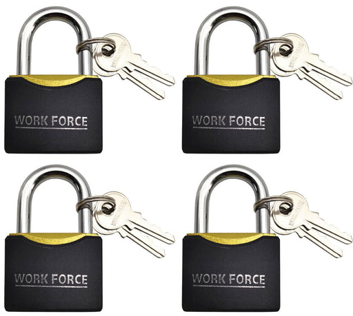 Medalist 4PC Hardened steel Padlock Set 40mm Keyed alike - FISHER DISCOUNT