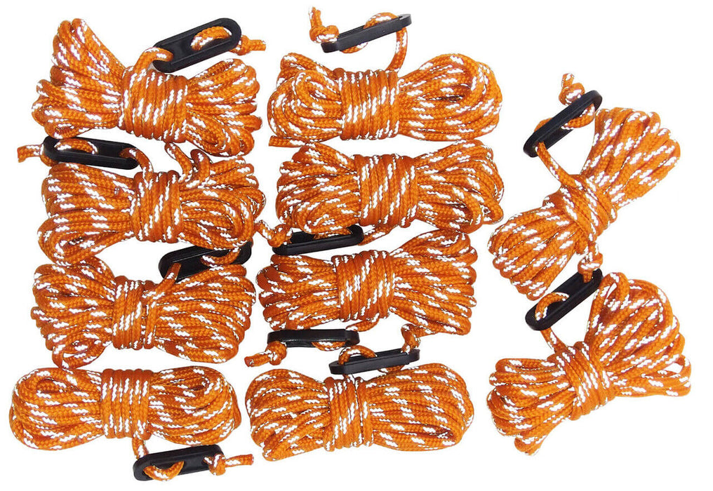 10 Pcs 4m Guyline Tent Ropes Runners Guy Line Camping Guide Reflective Cord Line