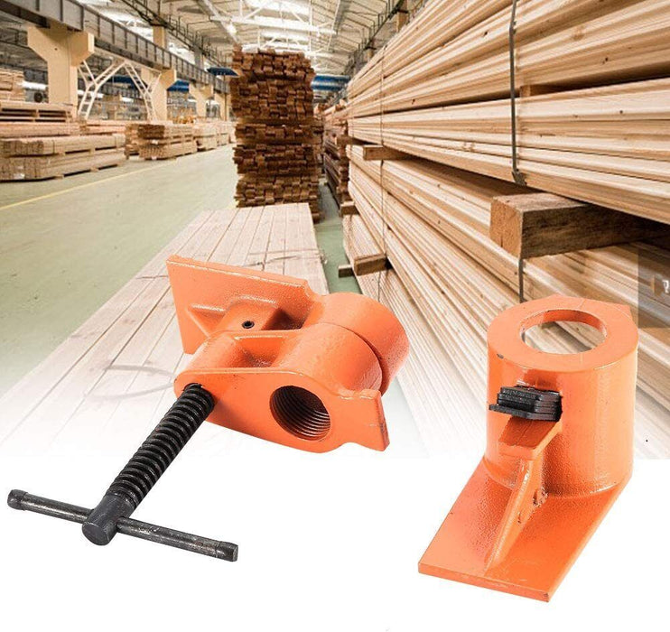 1Pc" 3/4\" Wood Gluing Pipe Clamp Set Heavy Duty PRO Woodworking Cast Iron