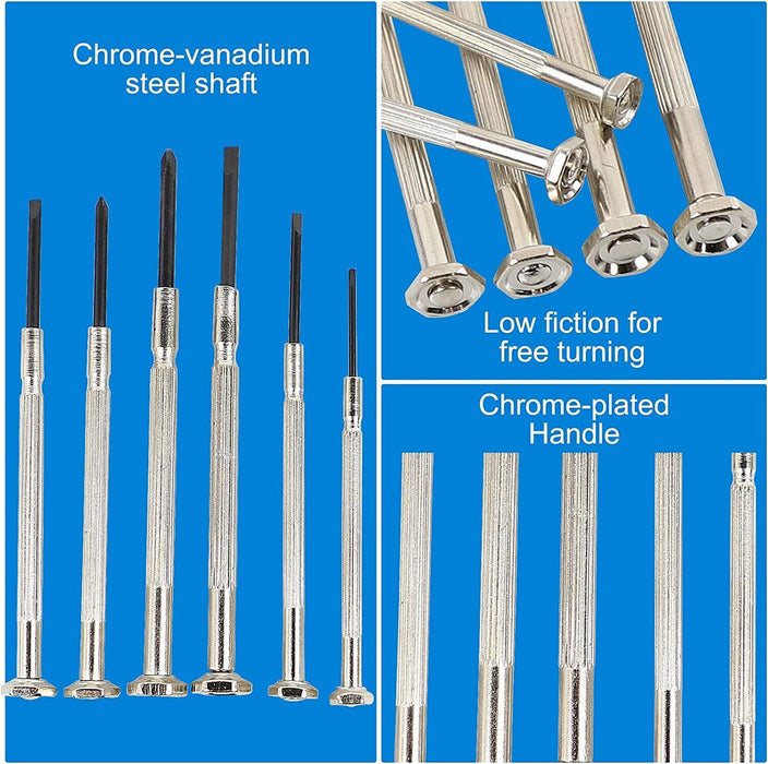 Force PRO Precision Screwdriver Set 6 Pce Kit  1, 1.2, 1.8,2.4mm #0 & #1