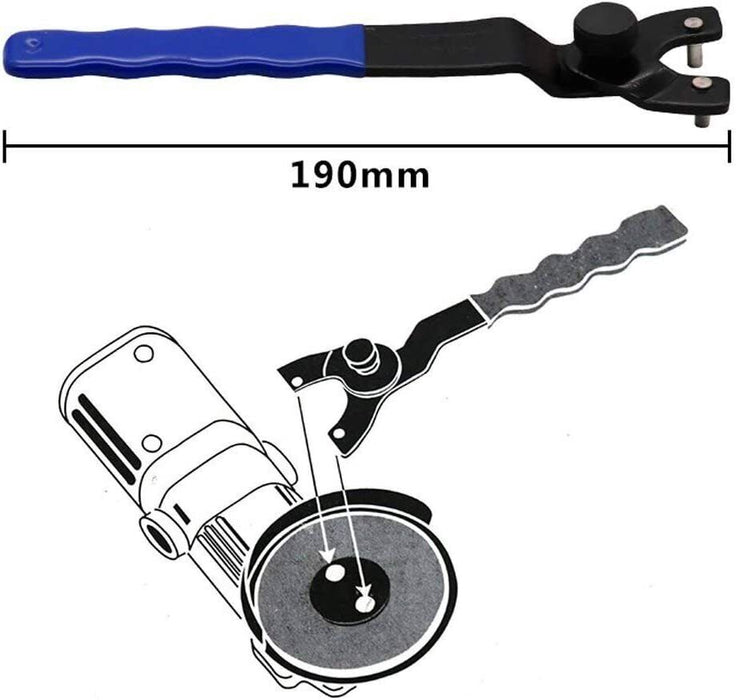 8" Angle Grinder Universal Adjustable Pin Wrench 10 mm-50 mm Nut Spanner 2 pin