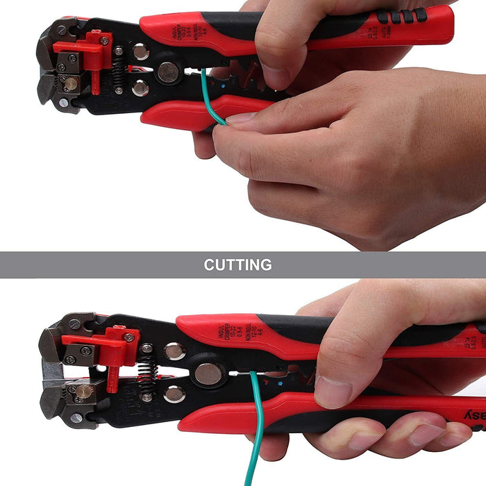 T&E TOOLS Automatic Wire Cutter Stripper Plier Cable Crimper Terminal K124