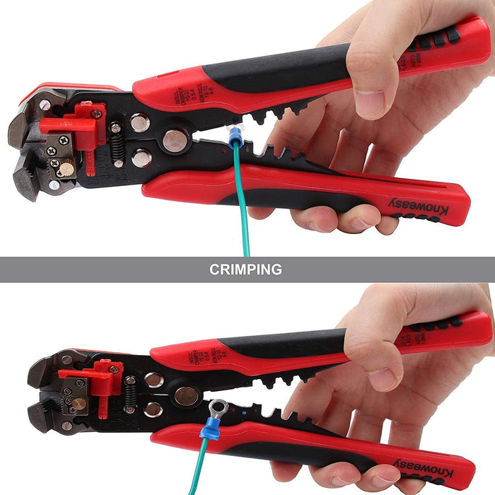 T&E TOOLS Automatic Wire Cutter Stripper Plier Cable Crimper Terminal K124