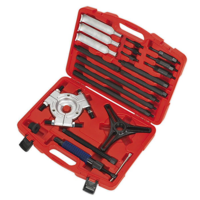 T&E TOOL  3 Way 10TON Hydraulic Gear Puller Kit Bearing Jaw Separator Remove Set