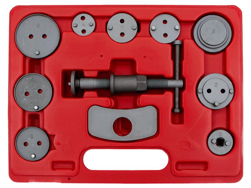 T&E Tools 11 Piece Rear Disc Brake Caliper Tool Kit Made in Taiwan  2366