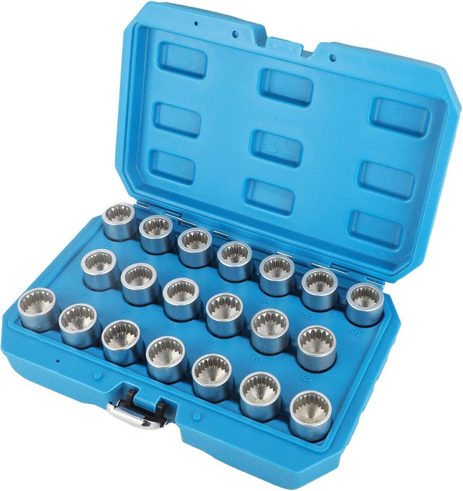 T&E Tools Locking Wheel Nut Key 20 Piece Set for VW, Audi & Porsche T65069