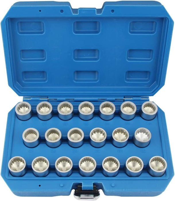 T&E Tools Locking Wheel Nut Key 20 Piece Set for VW, Audi & Porsche T65069