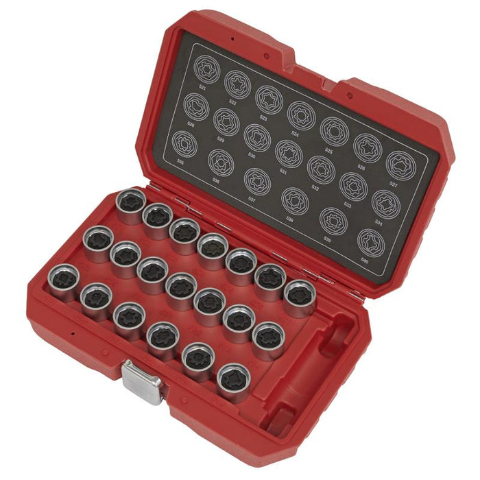 T&E Tools 20PC Volkswagen Locking Wheel Nut Key Set Made in Taiwan T65070