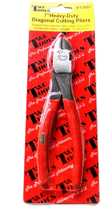 T&E TOOLS 160mm FLUSH CUT DIAGONAL PLASTIC CUTTERS PLASTIC CUTTING PLIERS PT1057