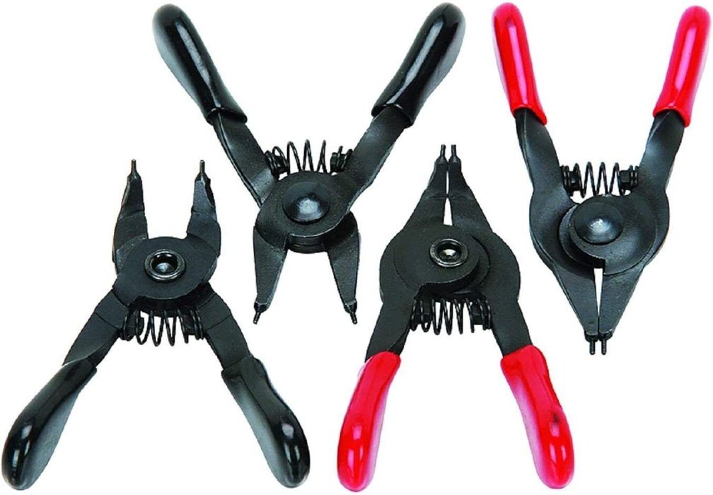 4PCS  Mini Snap Plier Set Metal Spring Loaded For Internal External Cir-clip